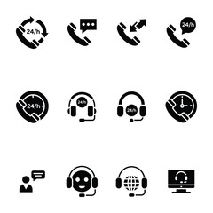 Call Services Solid Vectors Pack 