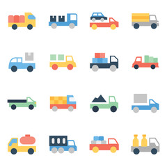 
Parcel Delivery Flat Icons Pack 
