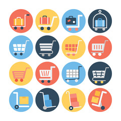 Shopping Cart Flat Rounded Pack 