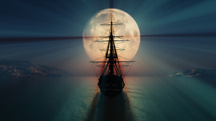 Old Ship The Night Full