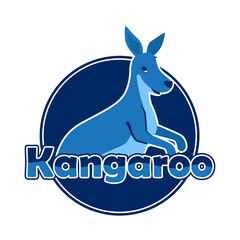 kangaroo logo isolated on white background. vector illustration