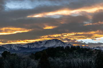 sunset over the mountains