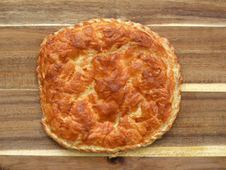 puff pastry cheese pie, khachapuri, Georgian national dish