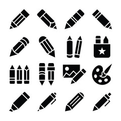 
Pack Of Ballpoint Glyph Icons 
