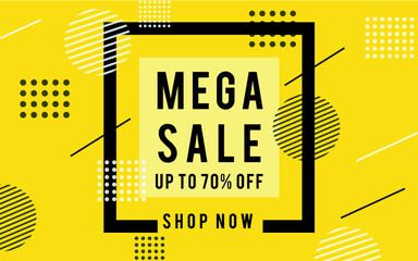 Abstract colorful mega sale design.