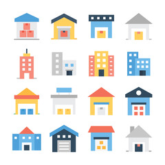 
Real Estate Flat Icons Pack 
