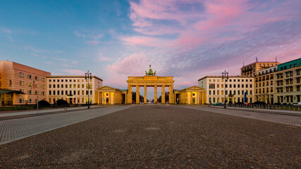 Obraz premium Berlin Brandenburg Gate sunrise view