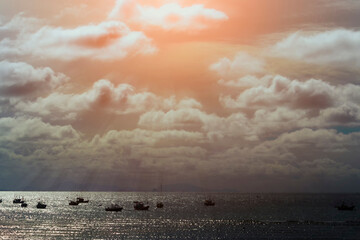 Beautiful scenery of panoramic and sea background
