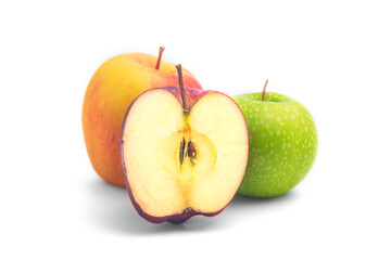 apple and pear isolated