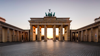 Berlin Brandenburg Gate sunset view