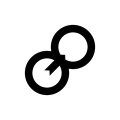 Number 8 or GO letter with Up Arrow logo design vector