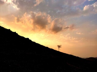 Beautiful Morning dawn orange and black