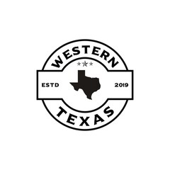 Vintage Retro Western Country Emblem Texas Logo design vector