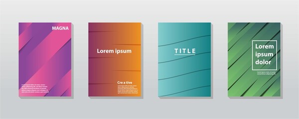 Fototapeta premium document mock up template, easy color adjustment. Paper cut topographic style in colorful wave layering.Vector illustration