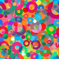 seamless background of colorful circles.