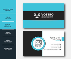 Corporate and Modern Business Card Design Template, Simple and Clean Business Card
