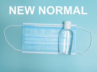 New normal with face mask and hands sanitiser.