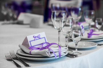 table set for a party