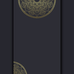 Luxury gold mandala ornate background for wedding invitation, book cover