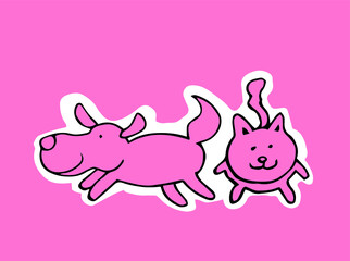 cute animals vector design. for logo and print