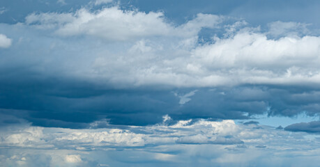Fototapeta na wymiar Mixed clouds and clear sky