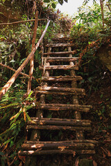 Wood ladder place in the uphill of Phu Kradueng.