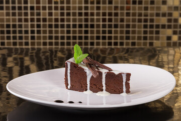 chocolate cake on a plate