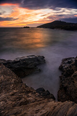 Obraz premium silky sea at sunset