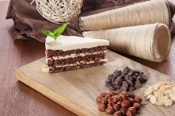 chocolate hazelnut cake with nuts