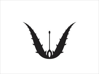 Aloe vera logo vector ilustration template