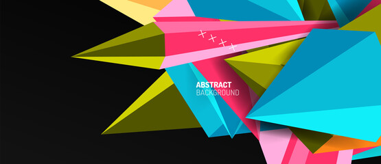 Trendy simple triangle abstract background, dynamic motion concept. Vector Illustration For Wallpaper, Banner, Background, Card, Book Illustration, landing page