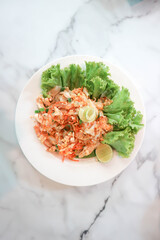 stir fried noodles with chicken and vegetable