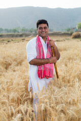 Indian farmer at field 