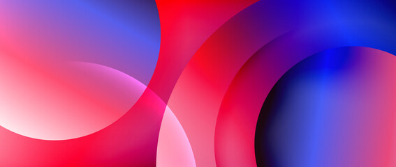 Circle modern geometric abstract background with liquid gradients