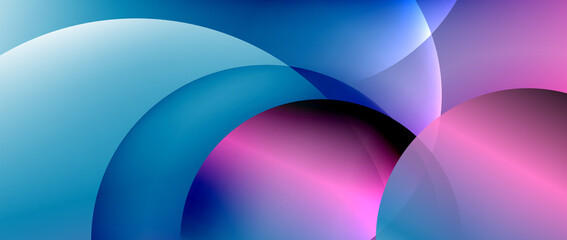 Circle modern geometric abstract background with liquid gradients