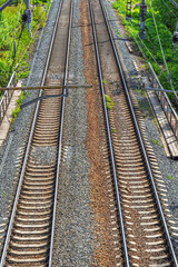 Fototapeta na wymiar Rails of the railway.