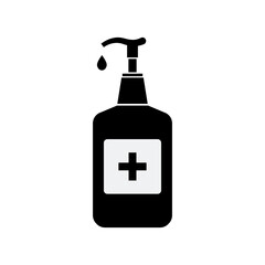 Hand sanitizer pump bottle sign. Vector illustration