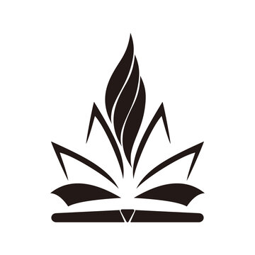 book icon, open book icon vector logo template