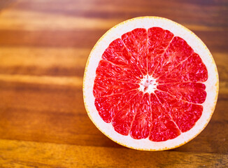 Sliced grapefruit