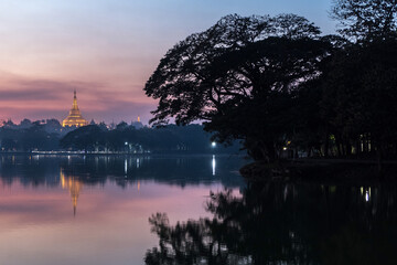 Obraz premium Shwedagon Pagoda, Yangon, Myanmar