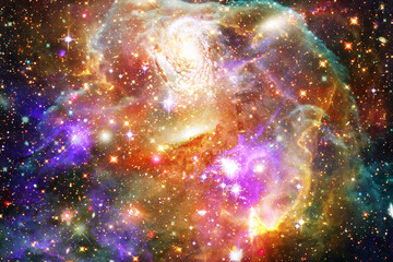 Colorful starry outer space background. The elements of this image furnished by NASA.