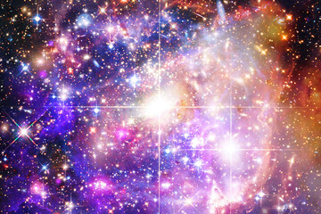 Colorful starry outer space background. The elements of this image furnished by NASA.