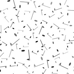 Black Golf flag icon isolated seamless pattern on white background. Golf equipment or accessory. Vector Illustration.