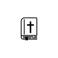 Bible icon. Vector on isolated white background. Eps 10 vector.