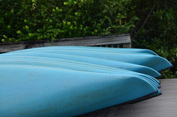 Blue kayak