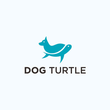turtle dog logo. tortoise icon
