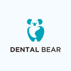 Fototapeta premium dental bear logo. bear icon