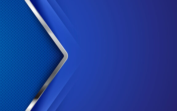 Blue abstract backgrund vector, modern corporate concept with silver effect.
