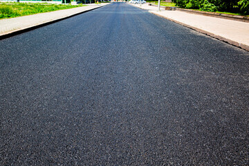 Asphalt close up gray and black texture  