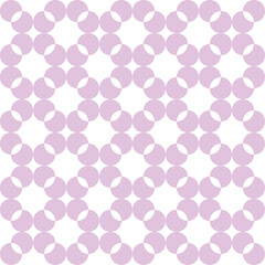 Pattern from pink circles on white seamless background.